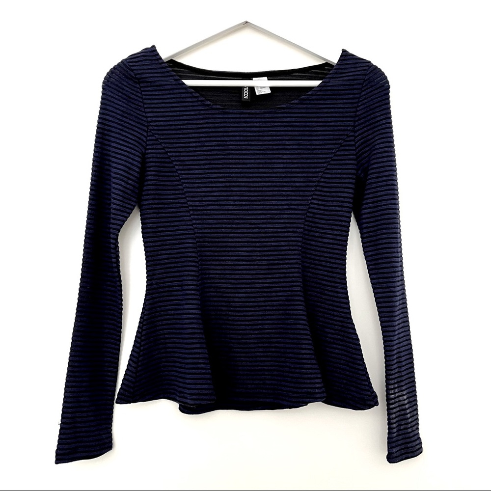 H&M peplum longsleeve top